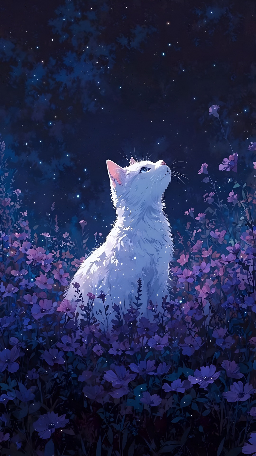 گربه در حال تماشای آسمان